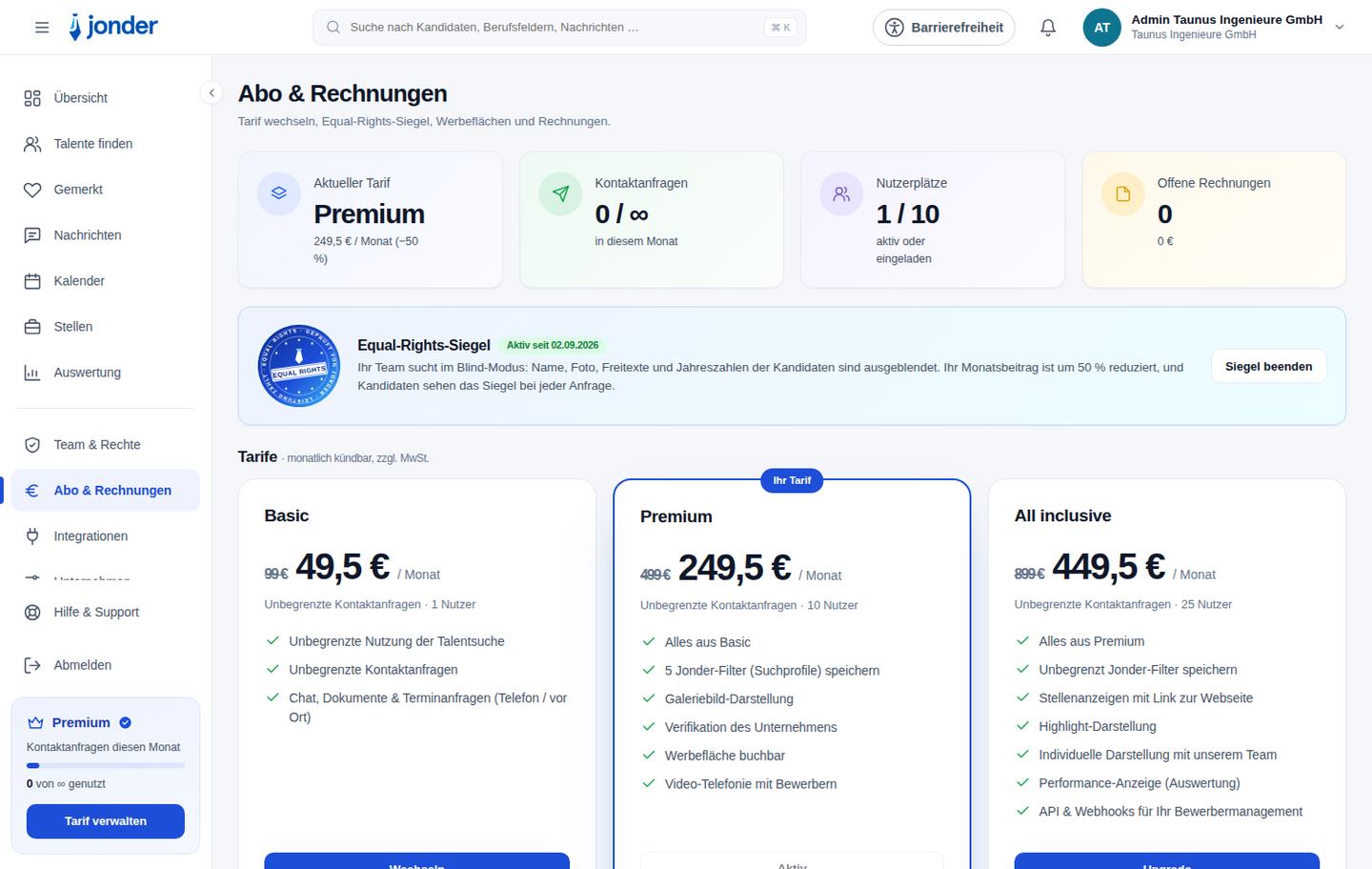 Halber Preis im Bereich Abo & Rechnungen