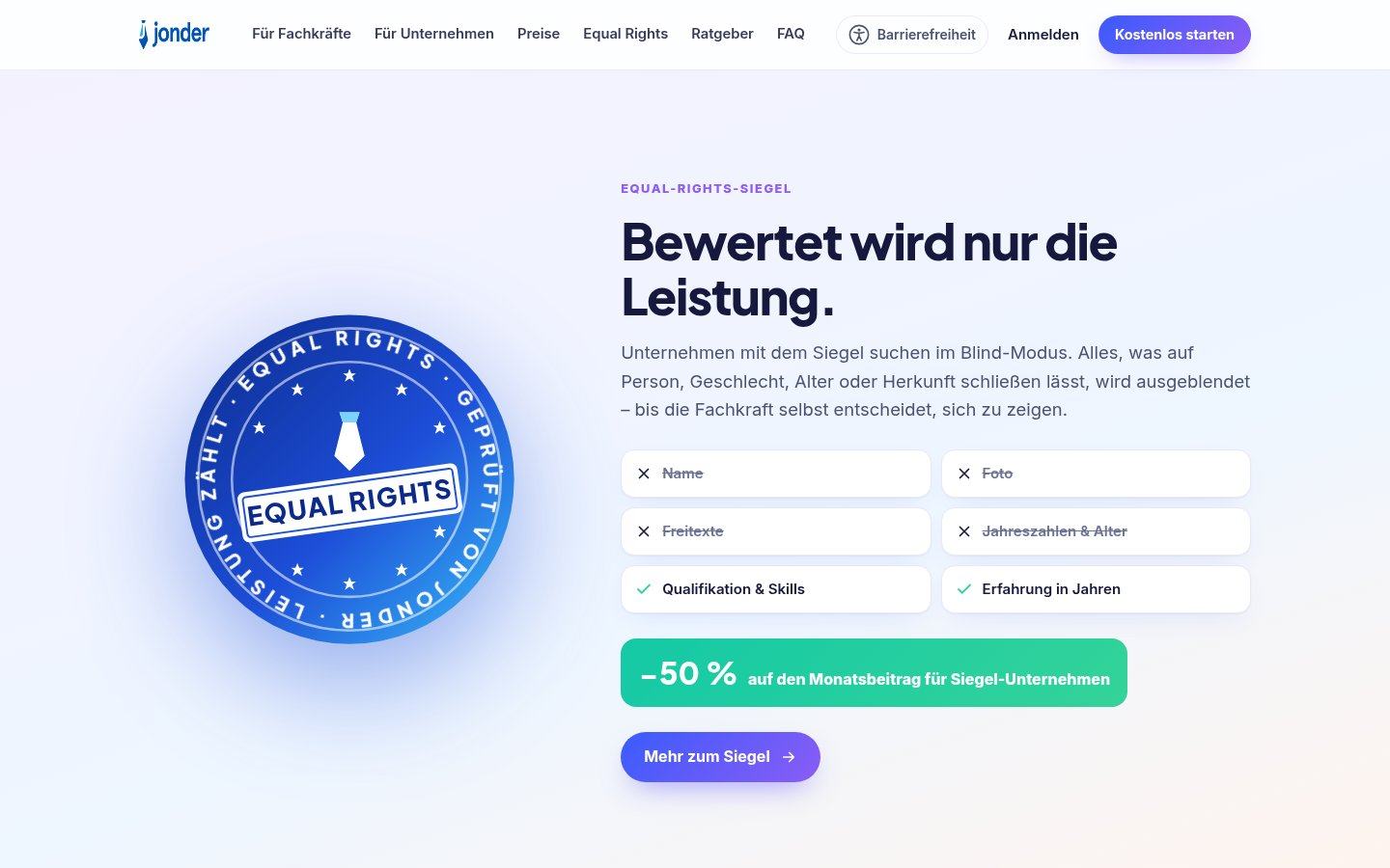 Das Siegel auf der Website